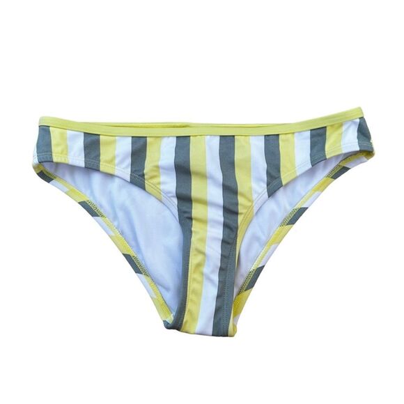 Kona Sol ~ striped bikini bottom ~ size S (4-6)~ Medium Coverage ~ Hipster ~ NWT - Picture 1 of 5
